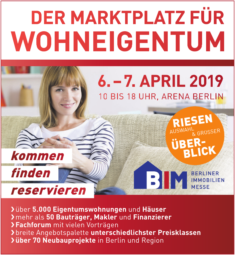 BIM Berliner Immobilien Messe BIM Berliner Immobilien Messe