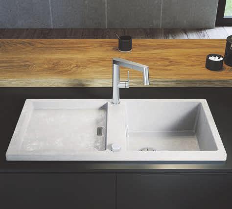 Prägnant: Mit Silgranit-Spülen in Beton-Optik, wie der puristischen „Blanco Adon XL 6 S“ in der neuen Farbe „Beton-Style“, lassen sich trendstarke Akzente in jeder Küche setzen. Foto: epr/BLANCO Prägnant: Mit Silgranit-Spülen in Beton-Optik, wie der puristischen „Blanco Adon XL 6 S“ in der neuen Farbe „Beton-Style“, lassen sich trendstarke Akzente in jeder Küche setzen. Foto: epr/BLANCO