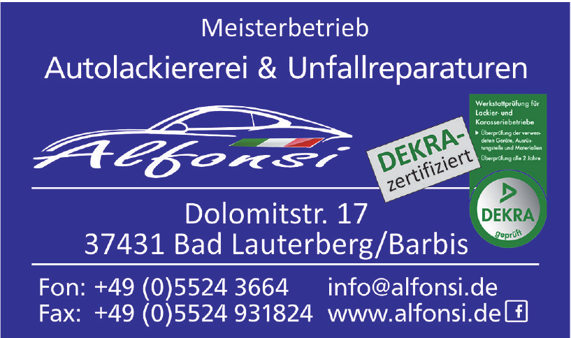 Alfonsi Meisterbetrieb Autolackiererei & Unfallreparaturen Alfonsi Meisterbetrieb Autolackiererei & Unfallreparaturen