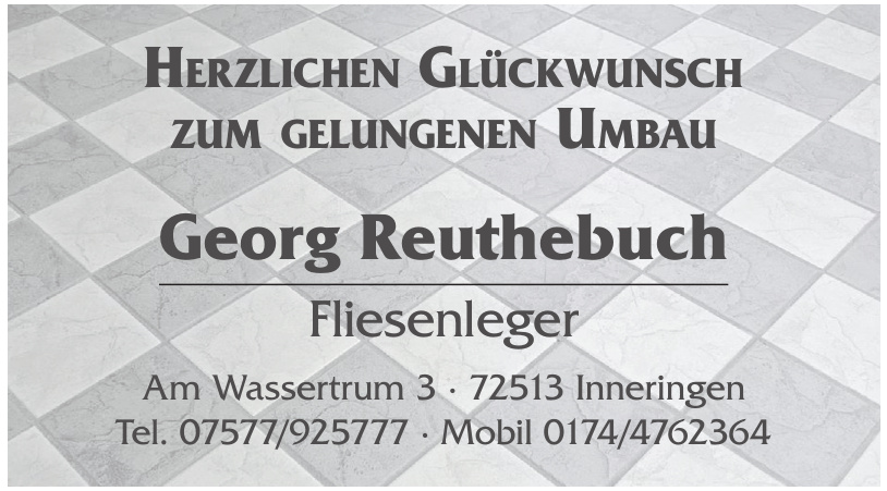 Georg Reuthebuch Georg Reuthebuch