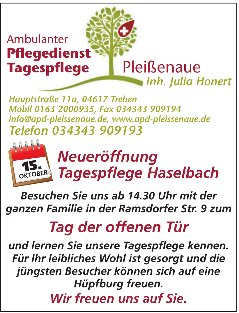 Ambulanter Pflegedienst Tagespflege Pleißenaue Ambulanter Pflegedienst Tagespflege Pleißenaue