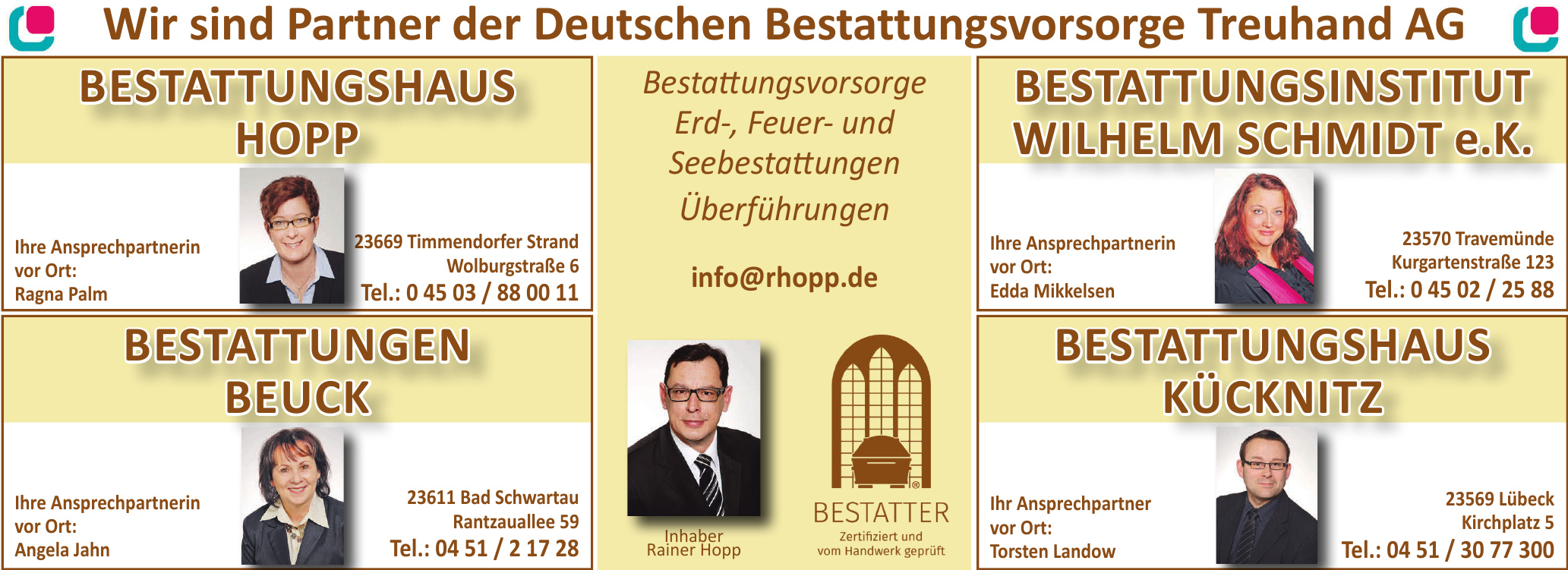 Deutschen Bestattungsvorsorge Treuhand AG - Bestattungshaus Hopp Deutschen Bestattungsvorsorge Treuhand AG - Bestattungshaus Hopp