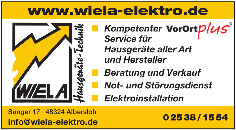 Wiela-Hausgeräte - Technik Wiela-Hausgeräte - Technik