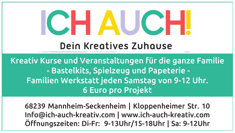 Ich auch! - Dein Kreatives Zuhause Ich auch! - Dein Kreatives Zuhause