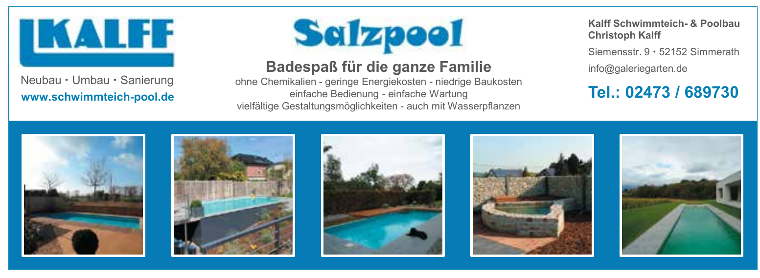 Kalff Schwimmteich- & Poolbau Kalff Schwimmteich- & Poolbau