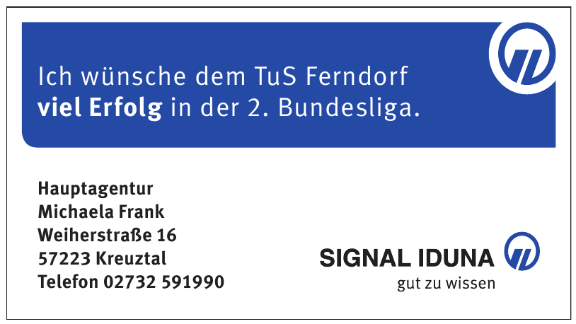 Signal Iduna - Michaela Frank Signal Iduna - Michaela Frank