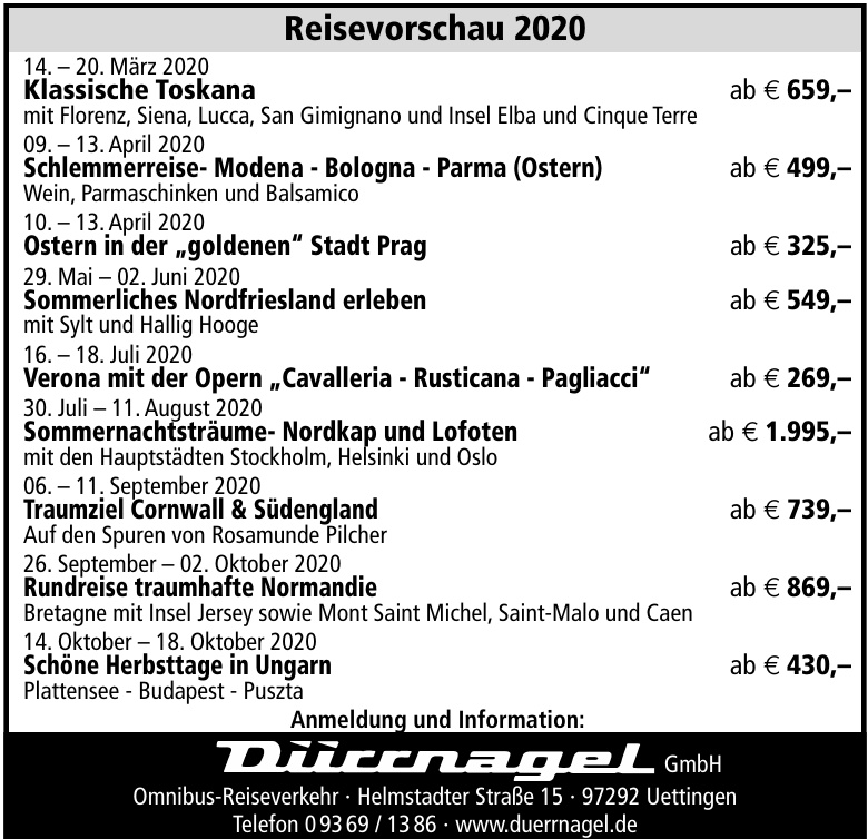 Dürrnagel GmbH Omnibus-Reiseverkehr Dürrnagel GmbH Omnibus-Reiseverkehr