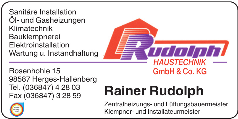 Rudolph Haustechnik GmbH & Co. KG Rudolph Haustechnik GmbH & Co. KG