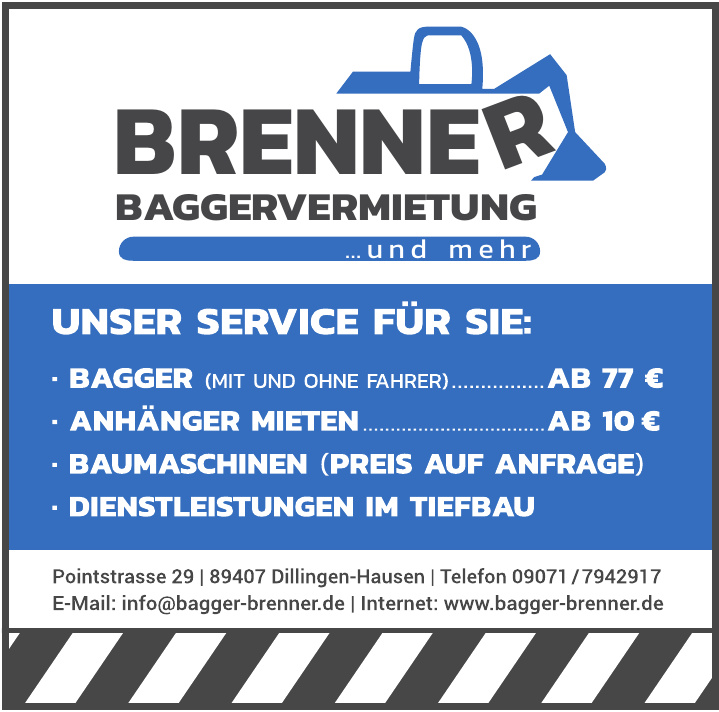 Brenner Baggervermietung
