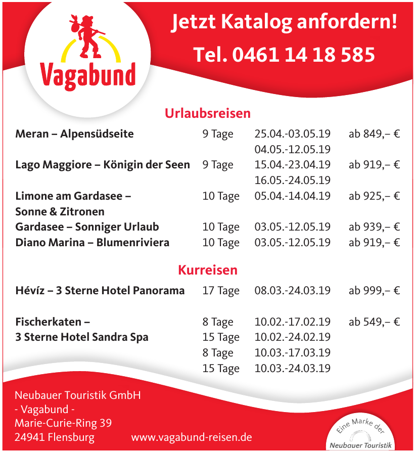 Neubauer Touristik GmbH - Vagabund Neubauer Touristik GmbH - Vagabund