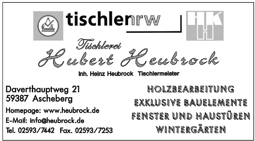 Tischlerei Hubert Heubrock Tischlerei Hubert Heubrock