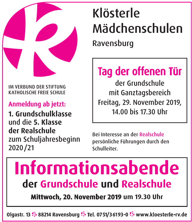 Klösterle Mädchenschulen Klösterle Mädchenschulen