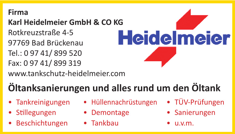 Firma Karl Heidelmeier GmbH & CO KG Firma Karl Heidelmeier GmbH & CO KG