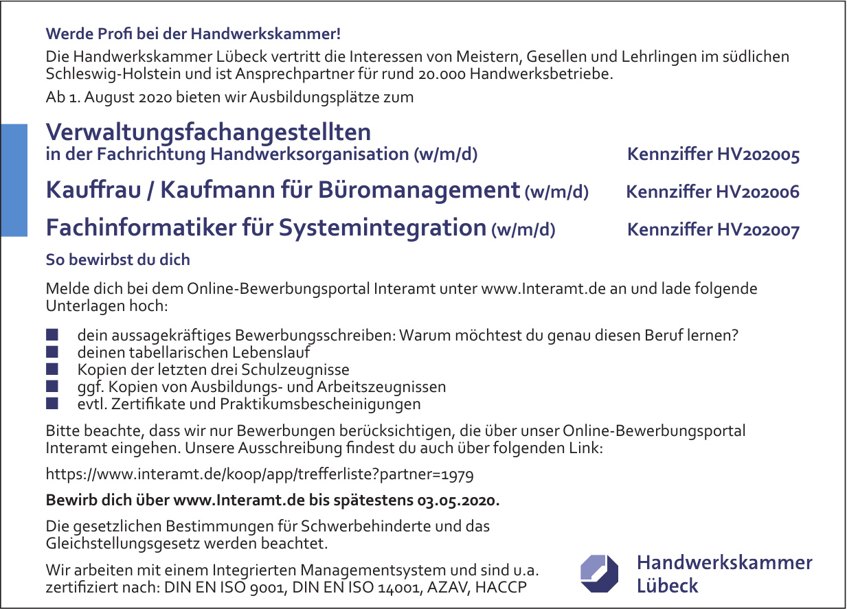 Handwerkskammer Lübeck Handwerkskammer Lübeck