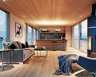 Viel Holz und ausgesuchte Materialien veredeln die Inneneinrichtung. Viel Holz und ausgesuchte Materialien veredeln die Inneneinrichtung.