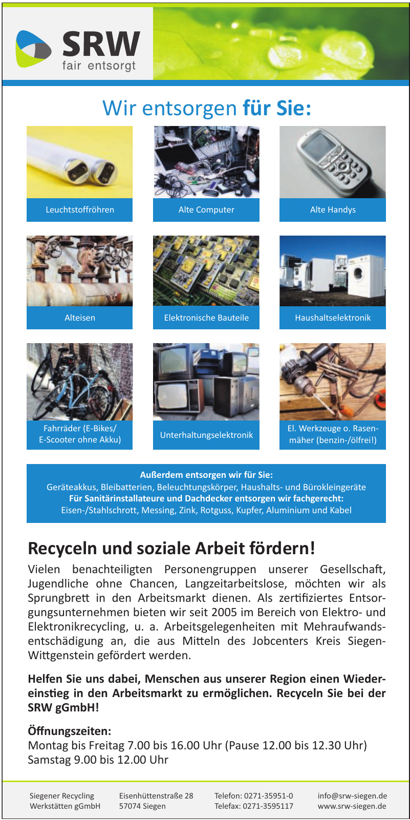 Siegener Recycling Werkstätten gGmbH