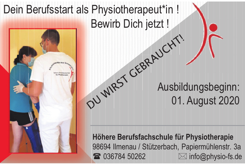 Höhere Berufsfachschule für Physiotherapie Höhere Berufsfachschule für Physiotherapie