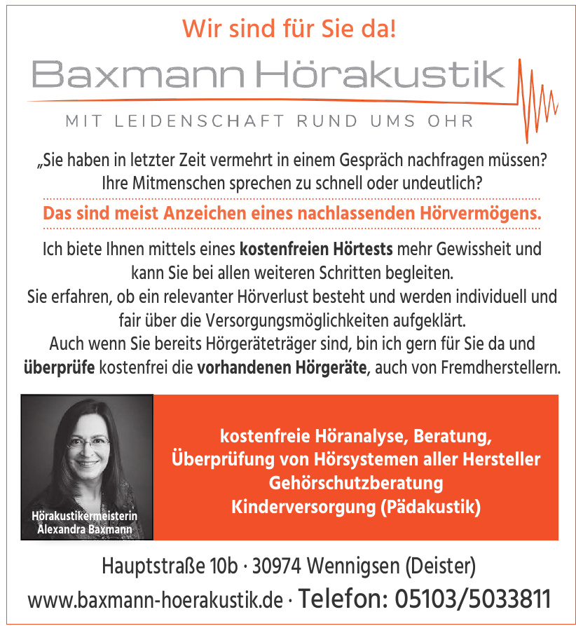 Baxmann Hörakustik Baxmann Hörakustik