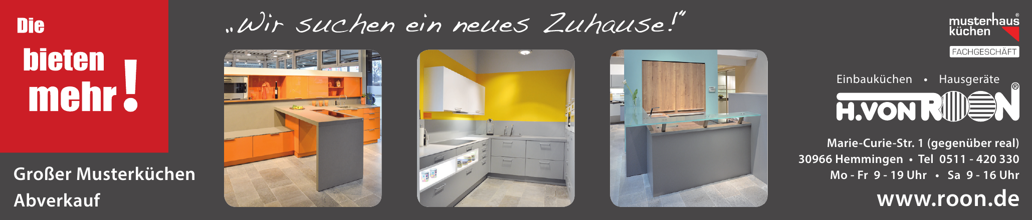 H. von Roon Elektro-Hausgeräte, Einbauküchen, Kundendienst H. von Roon Elektro-Hausgeräte, Einbauküchen, Kundendienst