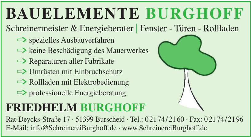 Burghoff Bauelemente Burghoff Bauelemente