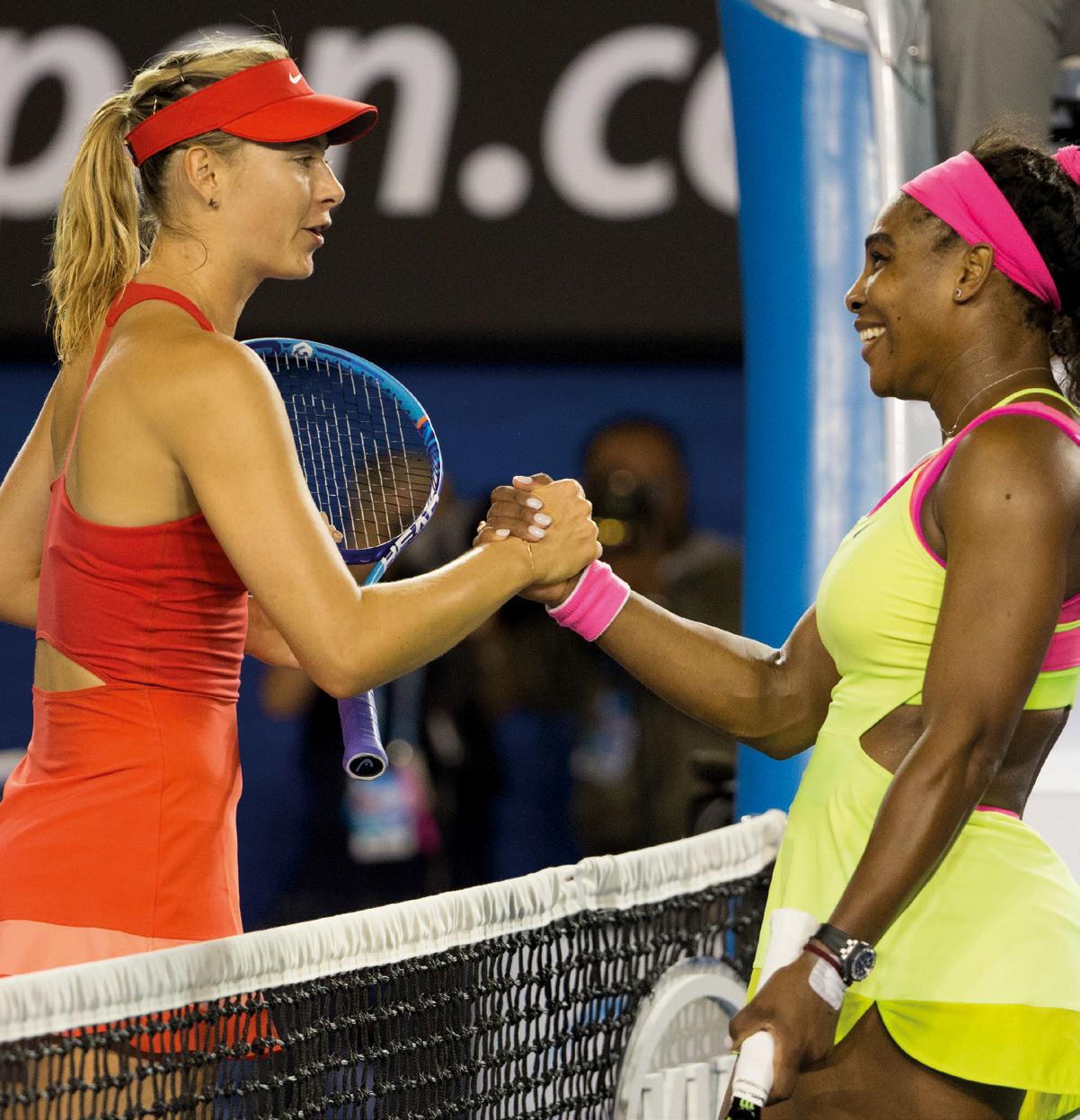Lange Jahre das Duell auf der WTA Tour, Maria Scharapova gegen Serena Williams. Foto: Jürgen Hasenkopf