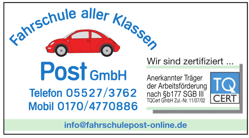 Fahrschule aller Klassen Post GmbH Fahrschule aller Klassen Post GmbH