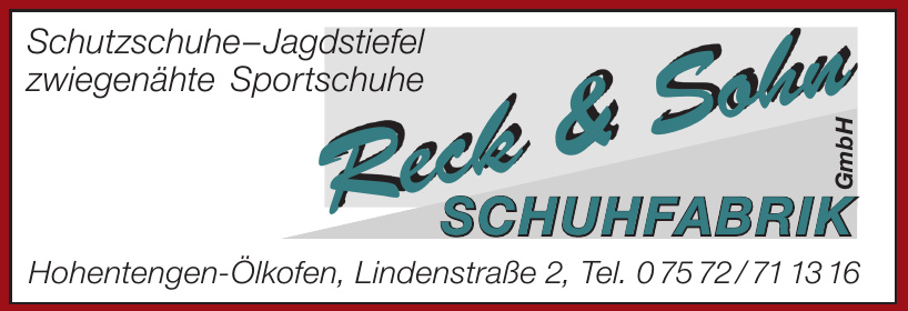 Reck & Sohn Schuhtechnik GmbH Reck & Sohn Schuhtechnik GmbH