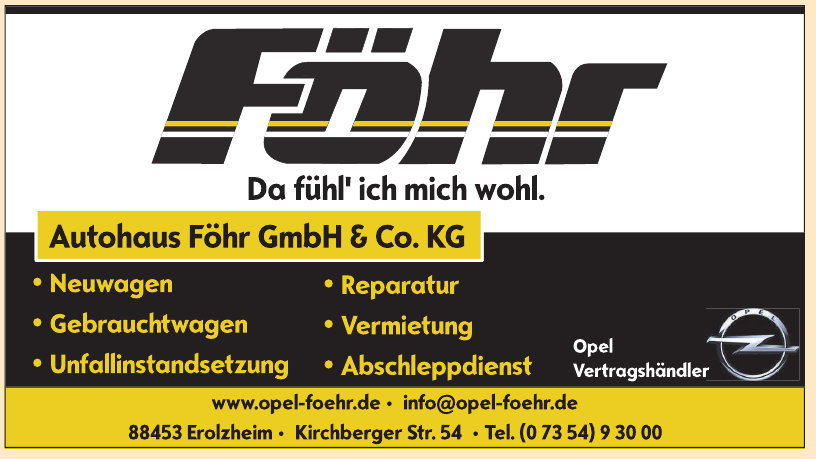 Autohaus Föhr GmbH & Co. KG Autohaus Föhr GmbH & Co. KG