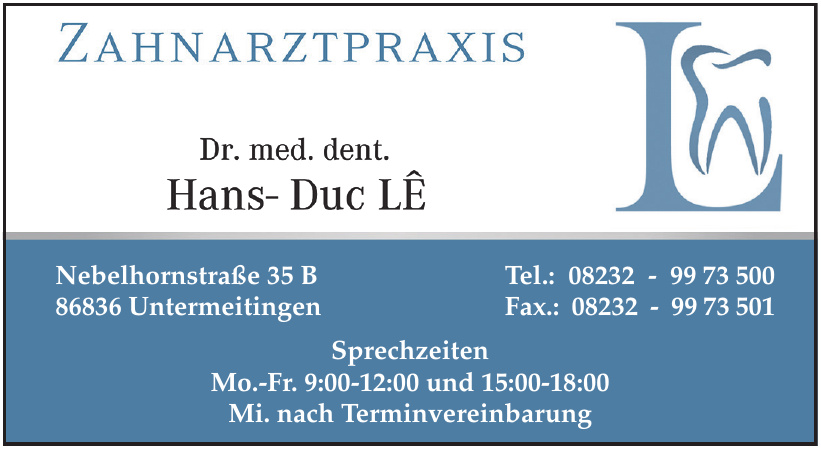 Zahnarztpraxis Dr. med dent. Hans- Duc LE