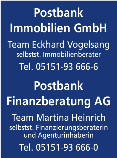 Postbank Hameln Finanzberatung Und Immobilien Kompetenz Im Hefehof