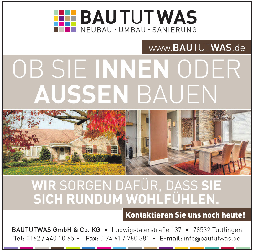 BAUTUTWAS GmbH & Co. KG BAUTUTWAS GmbH & Co. KG