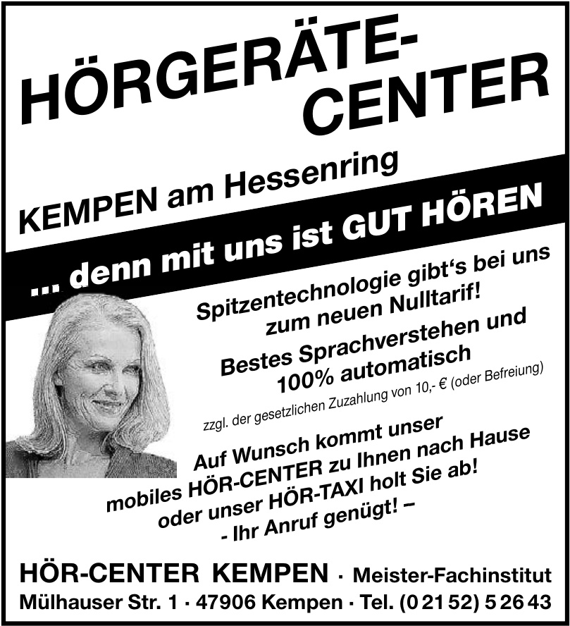 Hörgerätecenter Kempen am Hessenring Hörgerätecenter Kempen am Hessenring
