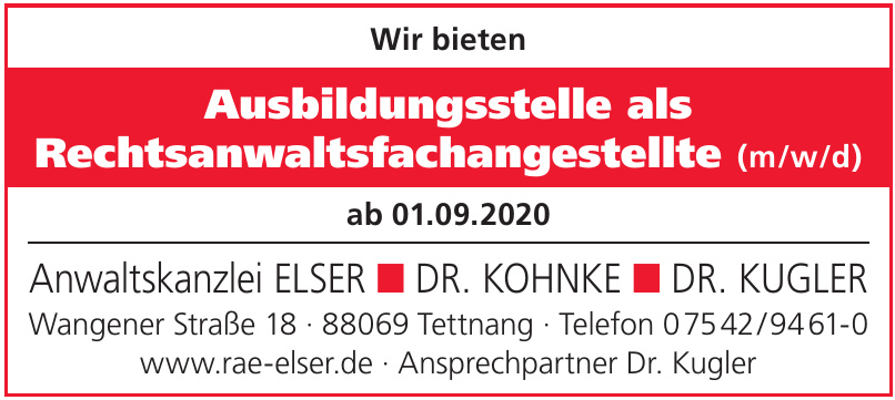 Anwaltskanzlei Elser - Dr. Kohnke - Dr. Kugler Anwaltskanzlei Elser - Dr. Kohnke - Dr. Kugler