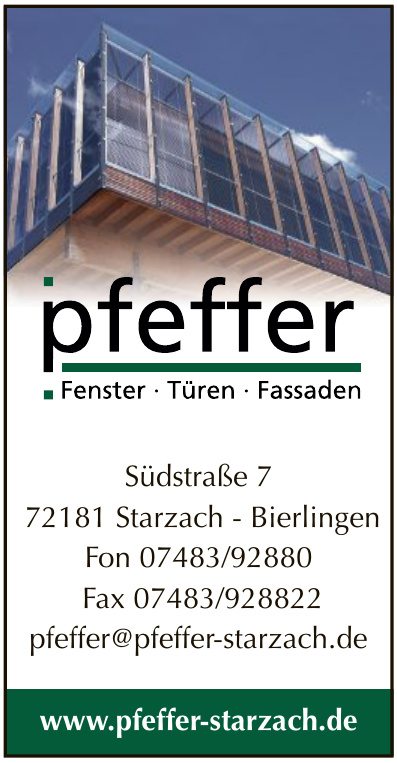 Pfeffer - Fenster, Türen, Fassaden