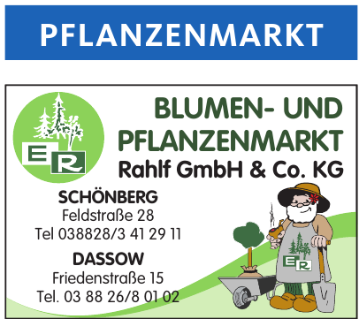 Blumen- und Pflanzenmarkt Rahlf GmbH & Co. KG Blumen- und Pflanzenmarkt Rahlf GmbH & Co. KG