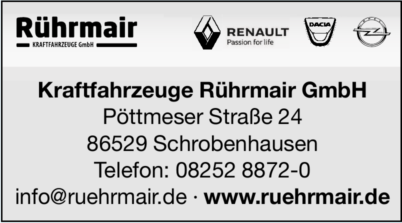 Kraftfahrzeuge Rührmair GmbH Kraftfahrzeuge Rührmair GmbH