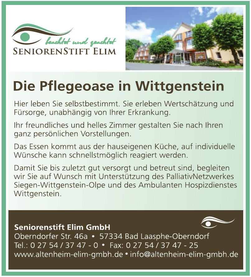 Seniorenstift Elim GmbH Seniorenstift Elim GmbH