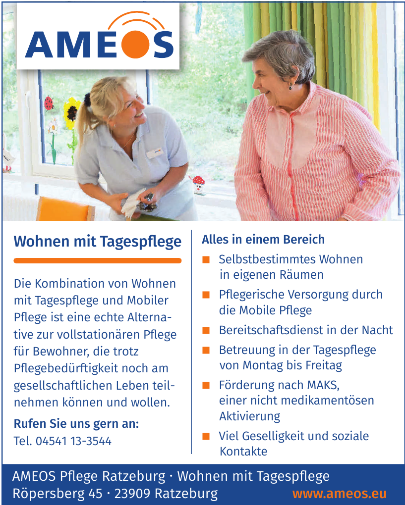 AMEOS Pflege Ratzeburg - Wohnen mit Tagespflege AMEOS Pflege Ratzeburg - Wohnen mit Tagespflege