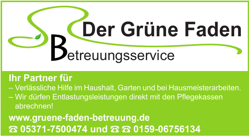 Der Grüne Faden Betreuungsservice Der Grüne Faden Betreuungsservice