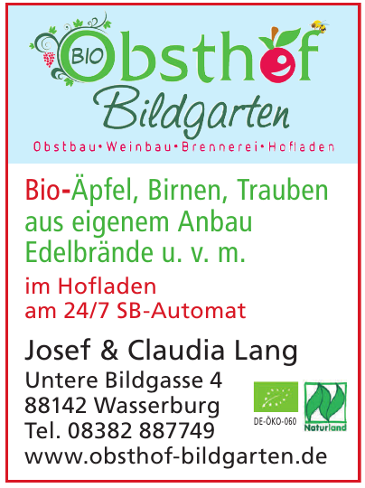 Obsthof Bildgarten Josef Lang Obsthof Bildgarten Josef Lang