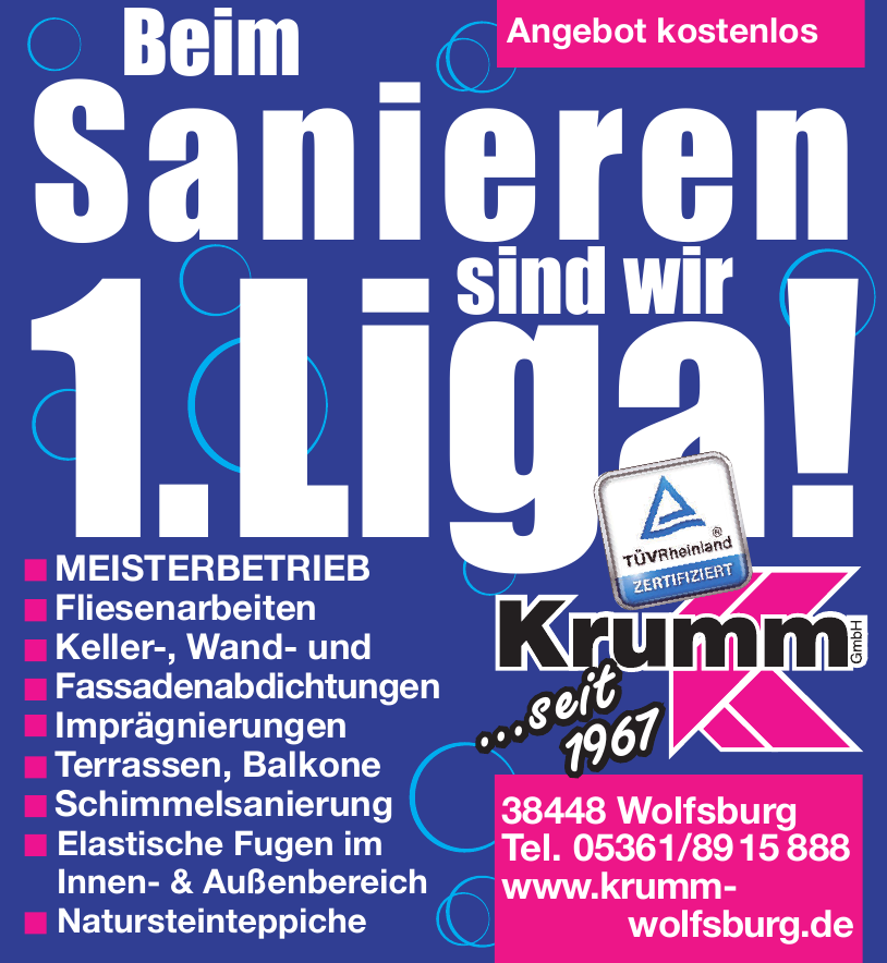 Krumm GmbH - Abdichtungen & Sanierungen Krumm GmbH - Abdichtungen & Sanierungen