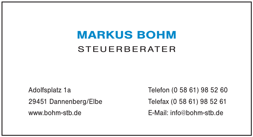 Steuerberater Markus Bohm