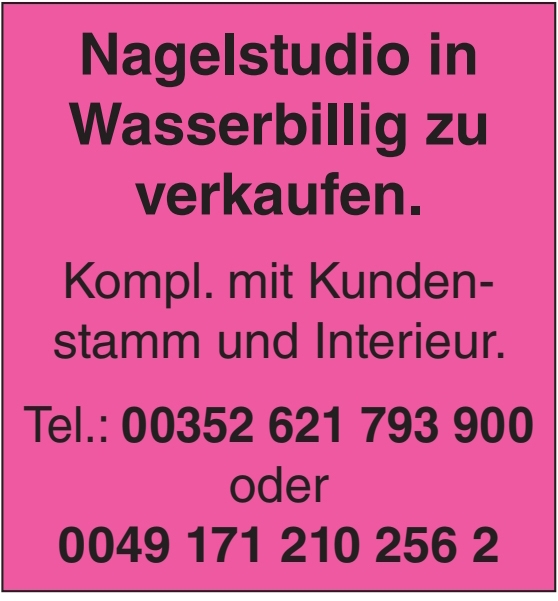 Nagelstudio zu verkaufen Nagelstudio zu verkaufen
