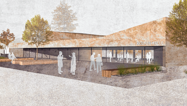 Zu teuer: Weil die Kosten weiter ansteigen, soll die neue Stadt- und Kulturhalle in Gammertingen kleiner ausfallen. Illustration: Steimle Architekten Zu teuer: Weil die Kosten weiter ansteigen, soll die neue Stadt- und Kulturhalle in Gammertingen kleiner ausfallen. Illustration: Steimle Architekten