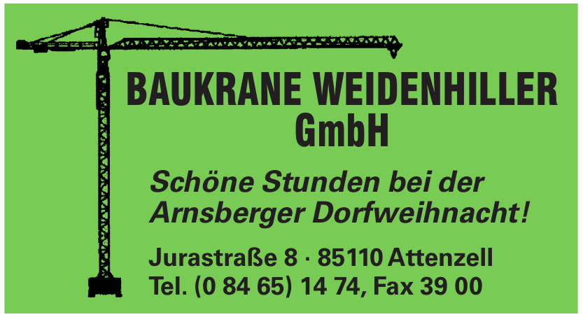 Baukrane Weidenhiller GmbH Baukrane Weidenhiller GmbH
