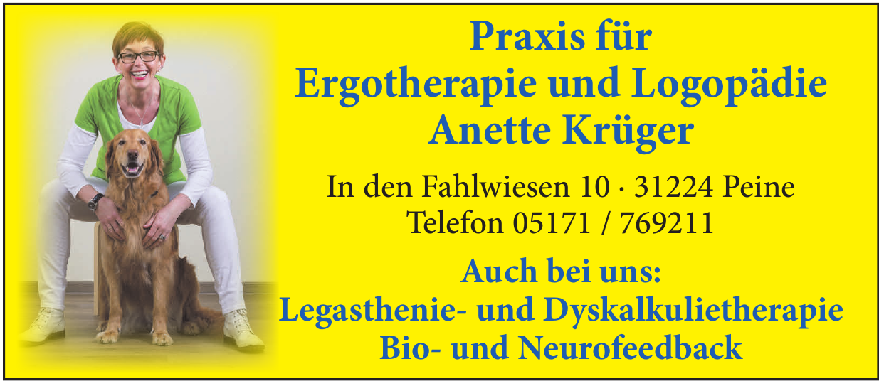 Praxis für Ergotherapie und Logopädie Anette Krüger Praxis für Ergotherapie und Logopädie Anette Krüger