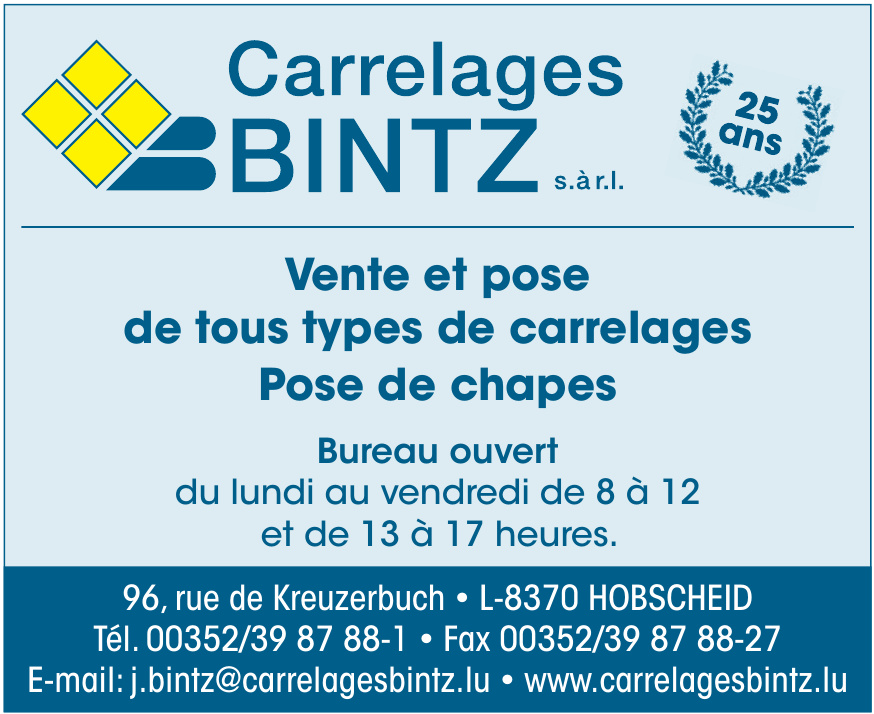 Carrelages Bintz s.à r.l. Carrelages Bintz s.à r.l.