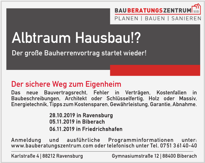 Bauberatungszentrum Süd GmbH & Co. KG Bauberatungszentrum Süd GmbH & Co. KG
