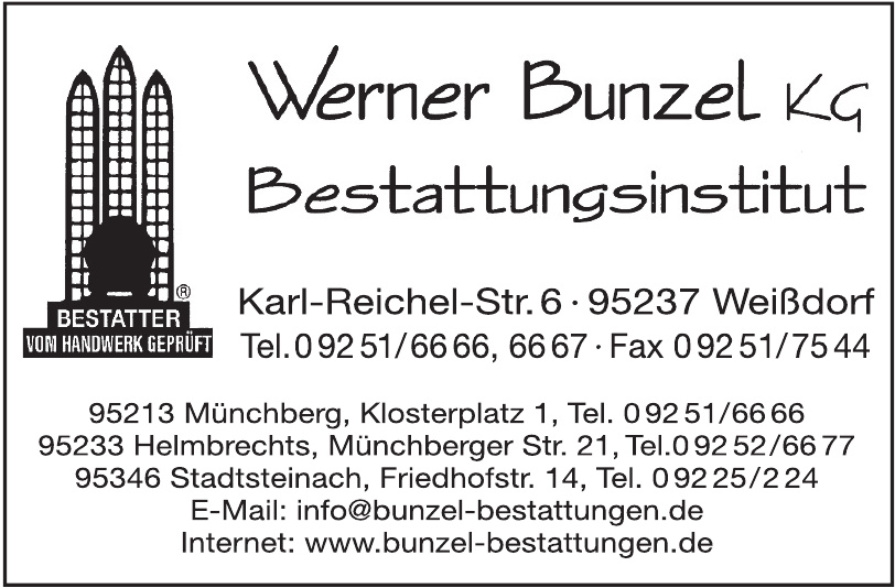 Bestattungen Werner Bunzel KG Bestattungen Werner Bunzel KG