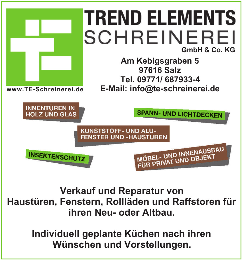 Trend Elements Schreinerei GmbH & Co. KG Trend Elements Schreinerei GmbH & Co. KG